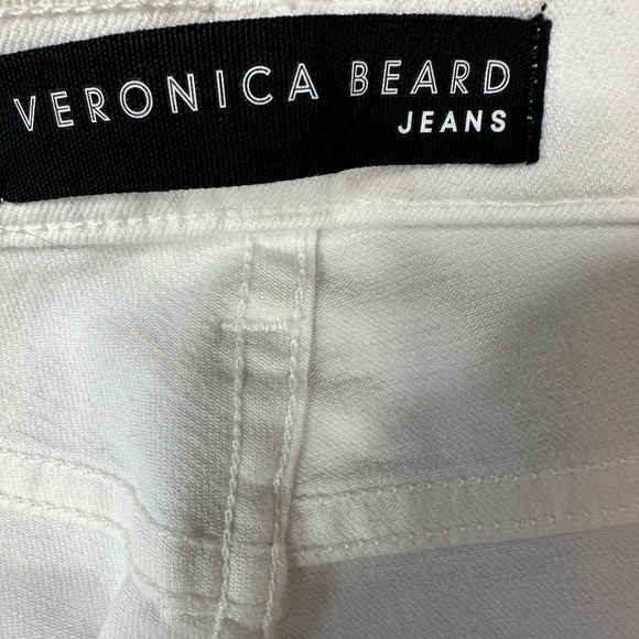 Veronica Beard Kate Crop Denim Jeans White Stretch Skinny Mid-Rise Women Sz 26 - Picture 11 of 13